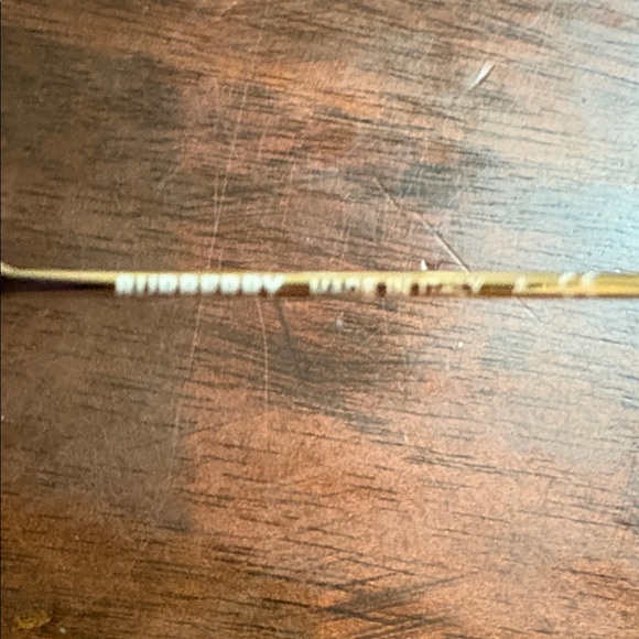 BURBERRY Gold Geometric Aviator Sunglasses #BE3111 - Picture 7 of 8